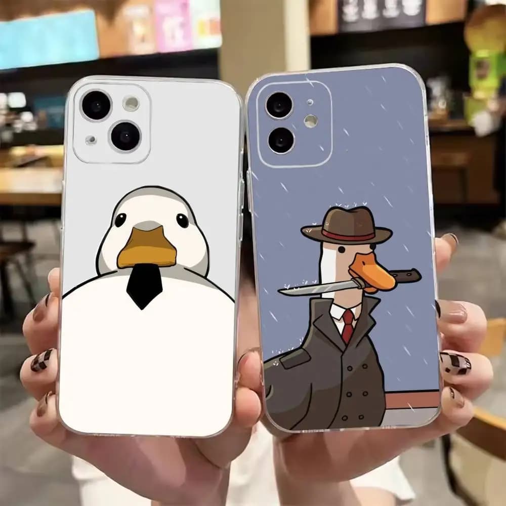 Sher-duck-holmes Soft Silicone Phone Case for iPhone 17 16 15 14 13 12 11 Pro Max X