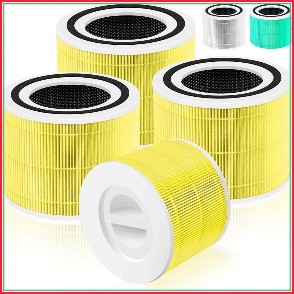 Filtro di Ricambio per Purificatore d'Aria LEVOIT Core 300, HEPA H13 e Carbone Attivo, Confezione da 4