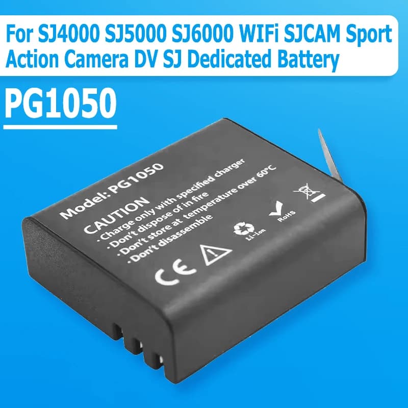 3.7V 1050mAh PG1050 New Lithium Ion Battery for SJ4000 SJ5000 SJ6000 WIFi SJCAM Sport Action Camera DV SJ Dedicated Battery