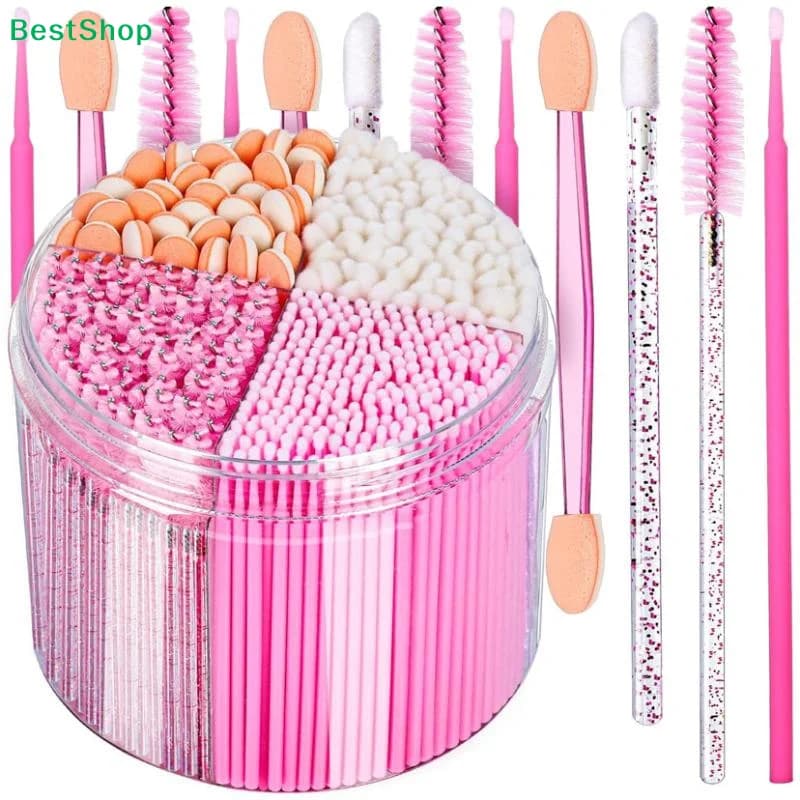 〔R〕Bastoncini di cotone | Set Multifunzione di Spazzole e Spugne per Unghie, Kit Tutto-in-Uno per Nail Art e Manicure
