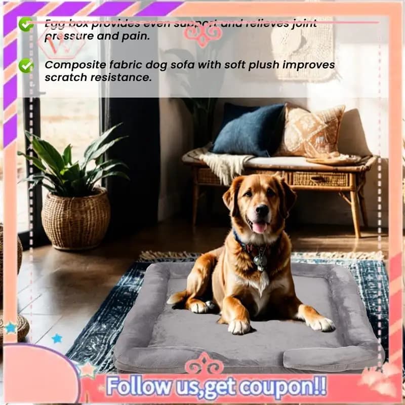 Divano letto per cani aggiornato: letti e divani per cani ortopedici lavabili con letto per cani umani rimovibile e impermeabile per adulti, letto per animali domestici