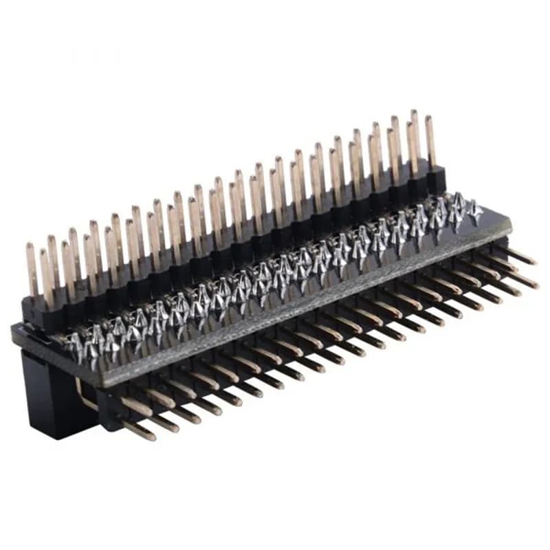 GPIO connector at right angle for Raspberry Pi, GPIO header expansion for Pi 5 4B 3B+ 3B Zero 2 W, compatible with Orange Pi and Banana Pi