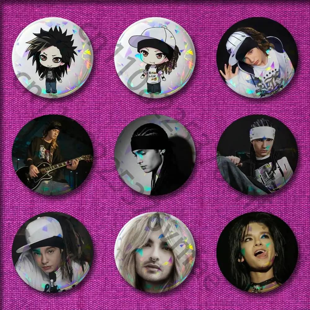 Badges 32mm 25mm 44mm 75mm 58mm Round Pin Brooch Hat Cap Souvenir Tom Bill K-Kaulitz Cosplay Decorations