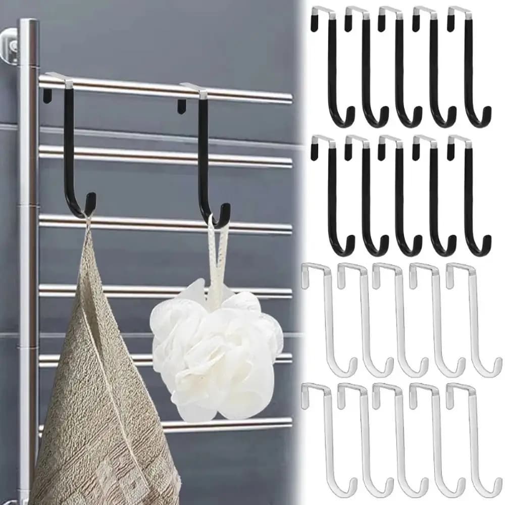 Clothes hanger Non-perforating clothes hanger Over door Rubber hooks Prevent scratches Hanger Organizer Clothes rack