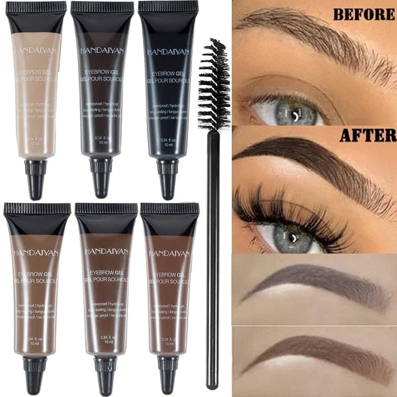 6 colori Gel per sopracciglia Crema Trucco Penna per tatuaggio sopracciglio Tinta Impermeabile Rinforzatori per sopracciglia a lunga durata Sopracciglia Trucco Cosmetici
