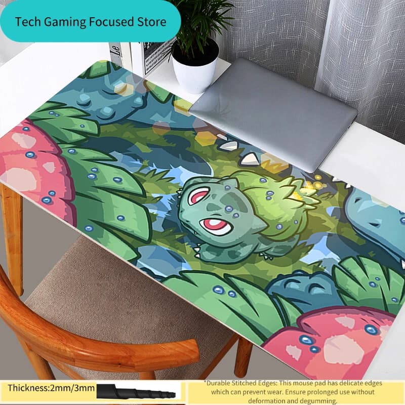 Tappetino per Mouse Grande per PC, Accessori da Gaming Pokemon Pikachu Kawaii, Mousepad Durevole, Tappetino per Tastiera, Tappeto da Scrivania