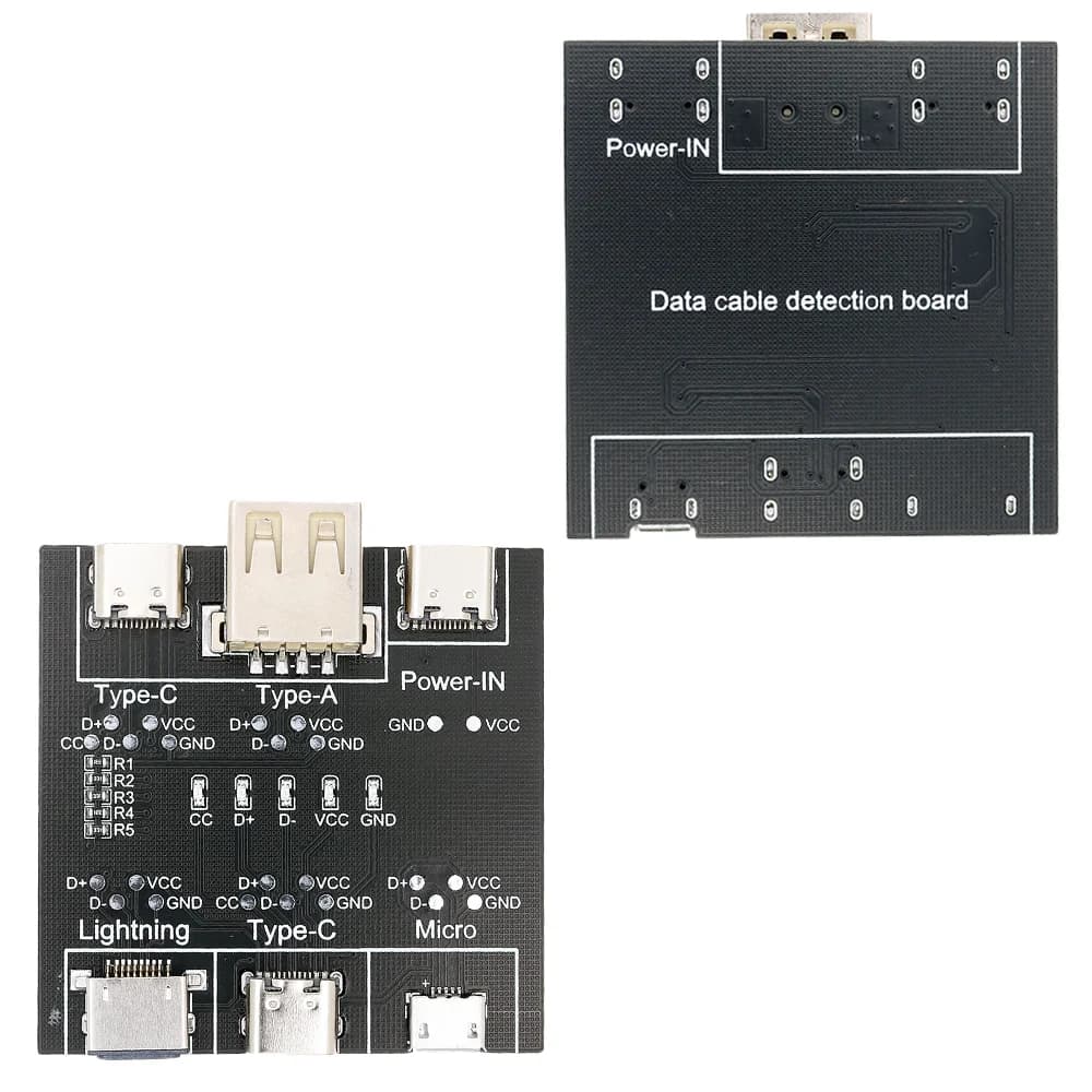 TENSTAR ROBOT DT3 Data Cable Detection Card Type-C Micro USB C Cable Tester Cortocircuit On Off Switching Diagnosis Tool