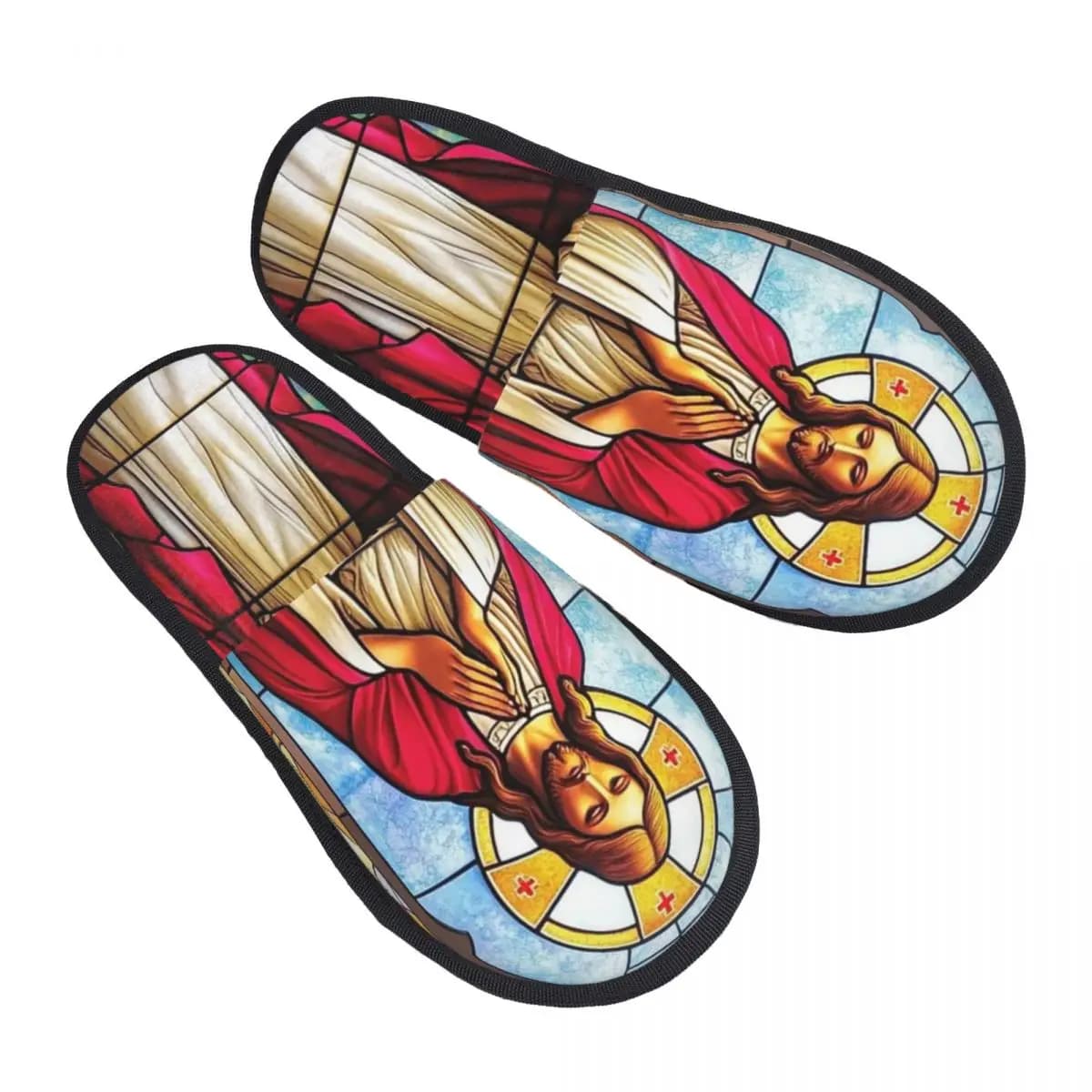 Custom Memory Foam Slippers The Savior Jesus Christ for comfortable and warm home slippers