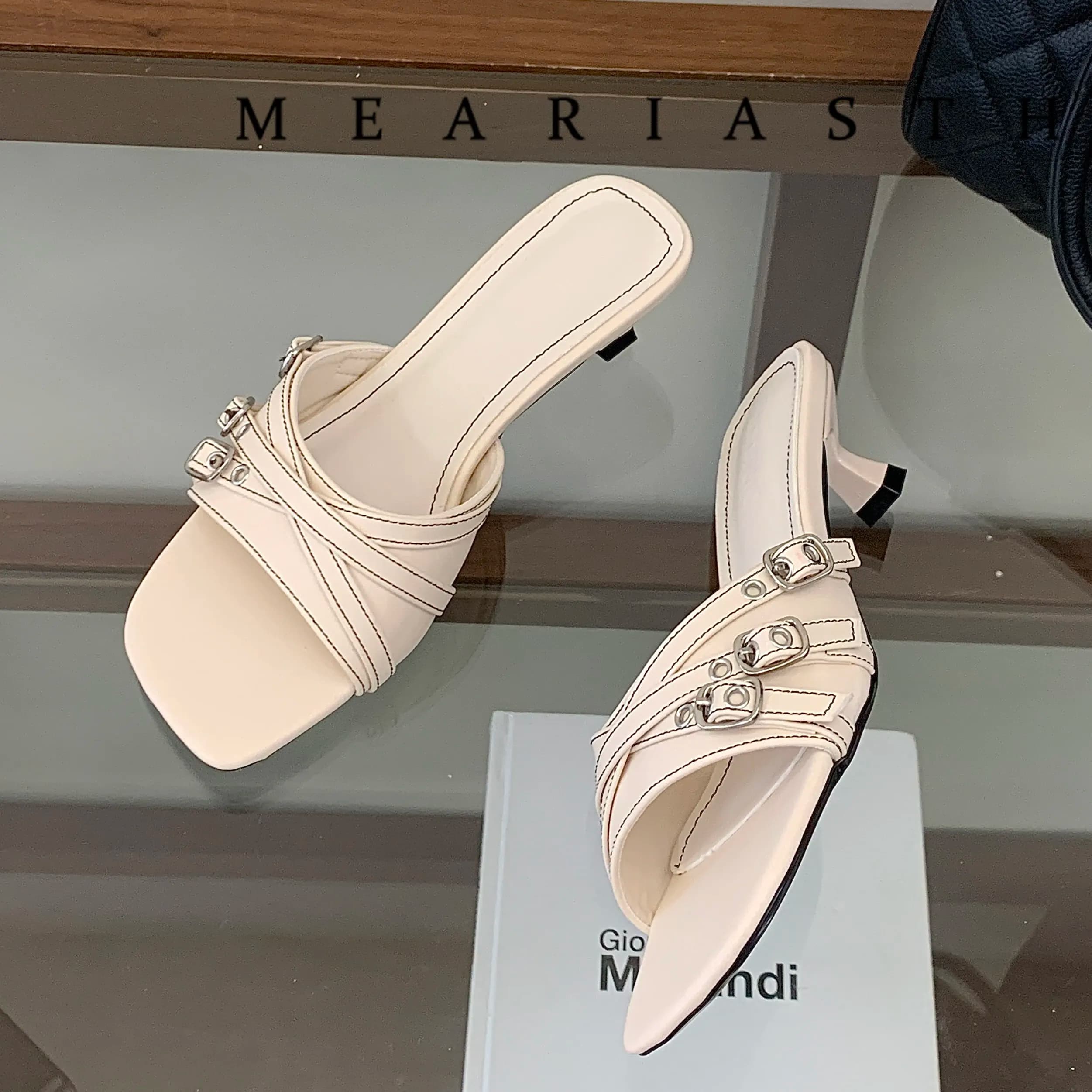 Sandali con tacco alto sottile da donna 2026 firmati, alla moda, traspiranti, estivi, sexy, con punta aperta, eleganti per feste