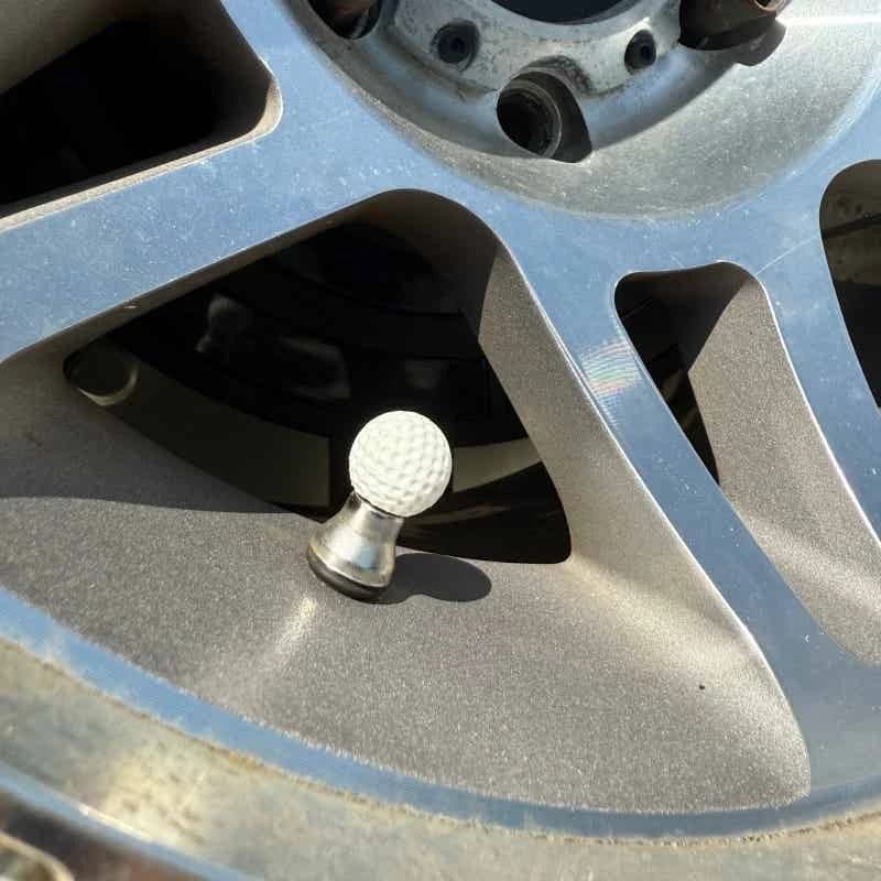 Golf Ball Car Tire Valve Stem Caps Universal Wheel Air Valve Dust Cover Decorative Tyre Valve Vehicle Accessory
