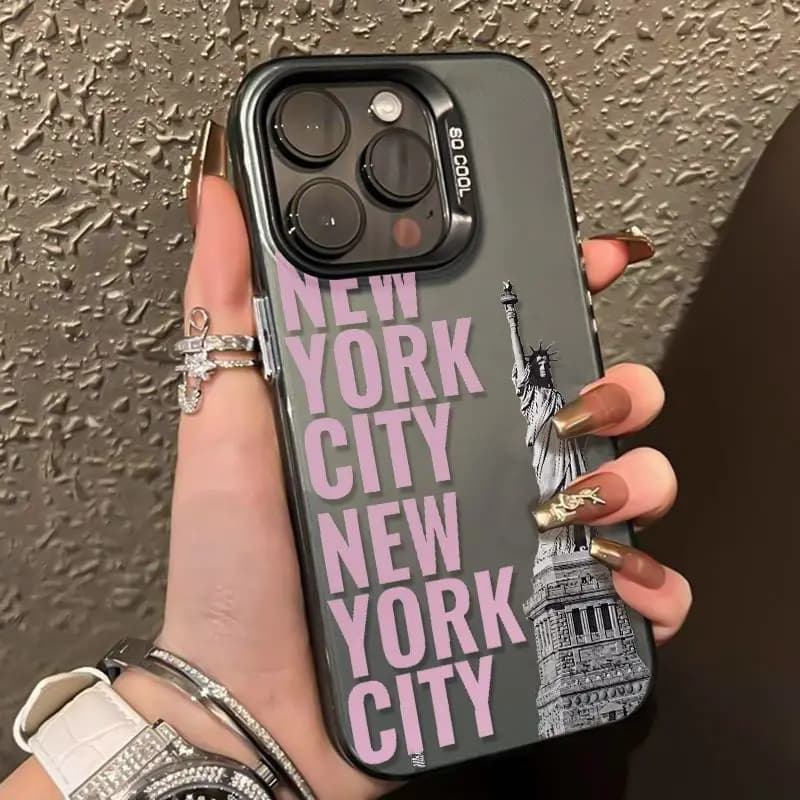 Custodia per iPhone 17 Pro Max 16 15 13 12 11 14, Cover Stile New York per iPhone 17 Air 16E 17E XS Max XR X XS 7 8 Plus SE2022