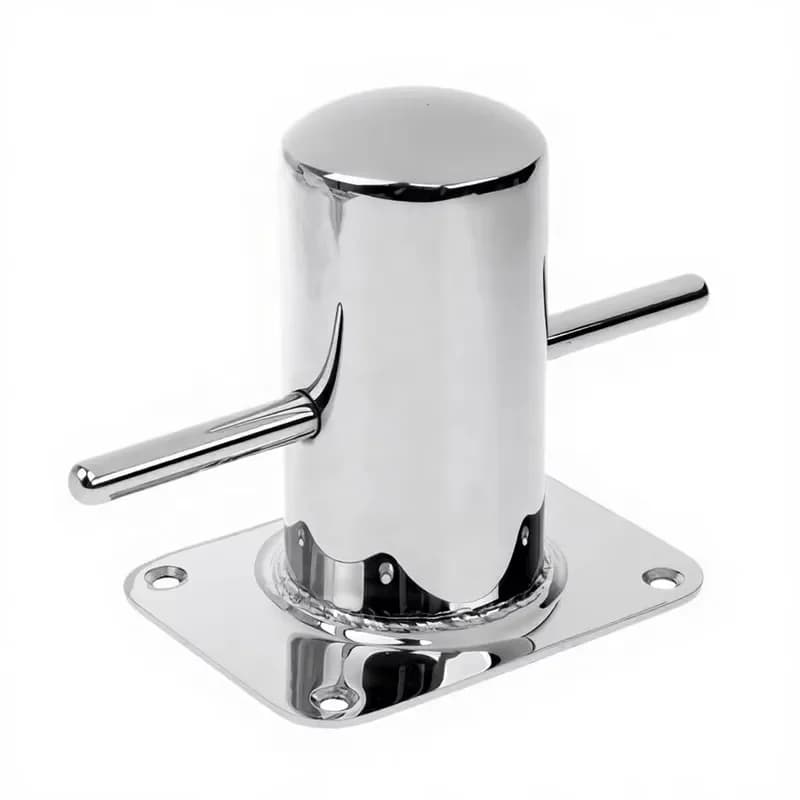 Stainless Steel Marine DOCK ANCHOR MOORING BITT CLEAT SINGLE CROSS BOLLARD 90x120mm Ship Kayak Yacht Boat Hardware