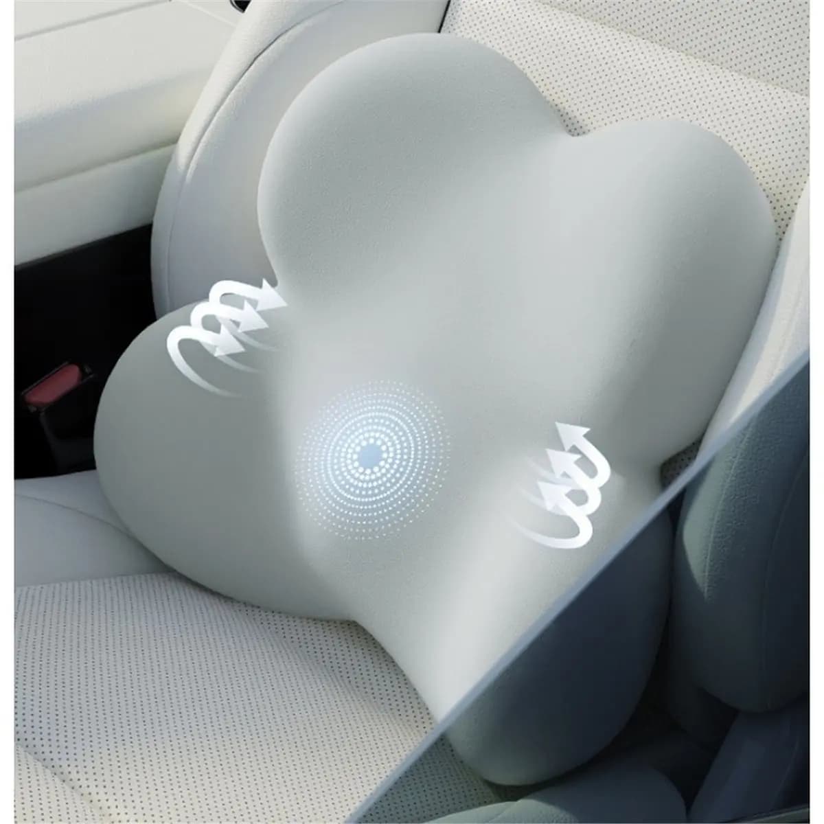 Spinal Correction Memory Foam Lumbar Support Pillow Ergonomic Waist Back Cushion for Chair Car Seat Back Support Black
