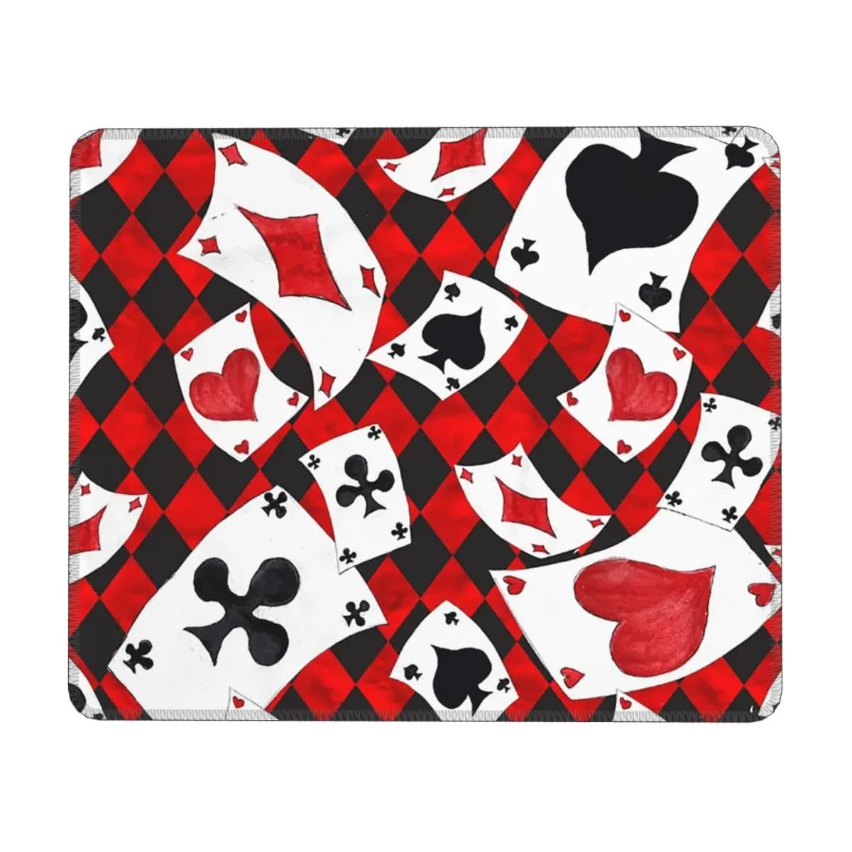 Tappetino per Mouse con Motivo di Carte da Poker, Multidimensionale, per Tastiera e Mouse, per Giocatori di PC e Laptop