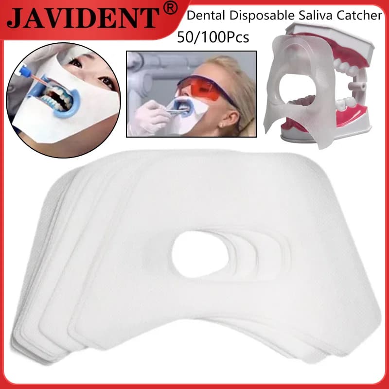 Cuscino per saliva monouso dentale Sbiancamento dei denti Garza per il viso Maschera usa e getta Bavaglino Protezione per guance e labbra Materiali orali
