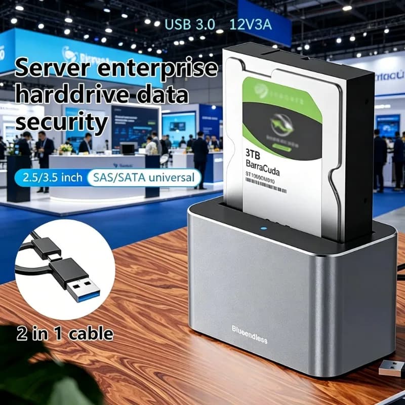 Docking Station USB 3.0 per Hard Disk da 2.5/3.5 Pollici, Box Esterno per HDD SATA SAS