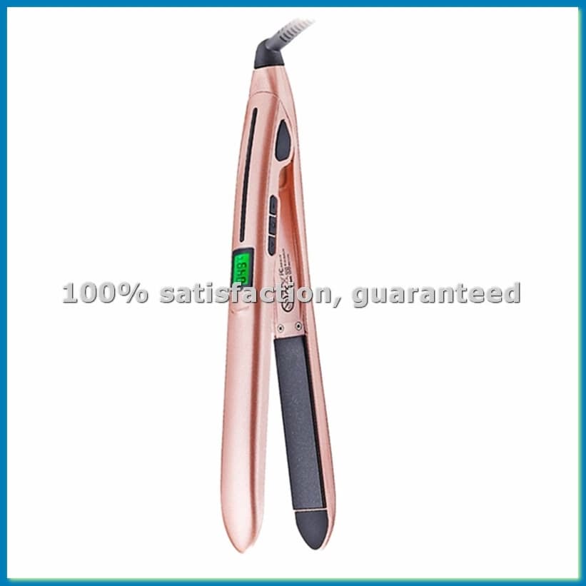 2-in-1 Professional Hair Plate with Smoothing and curling Function, PTC Heater Plates, EU Plug - ABRM