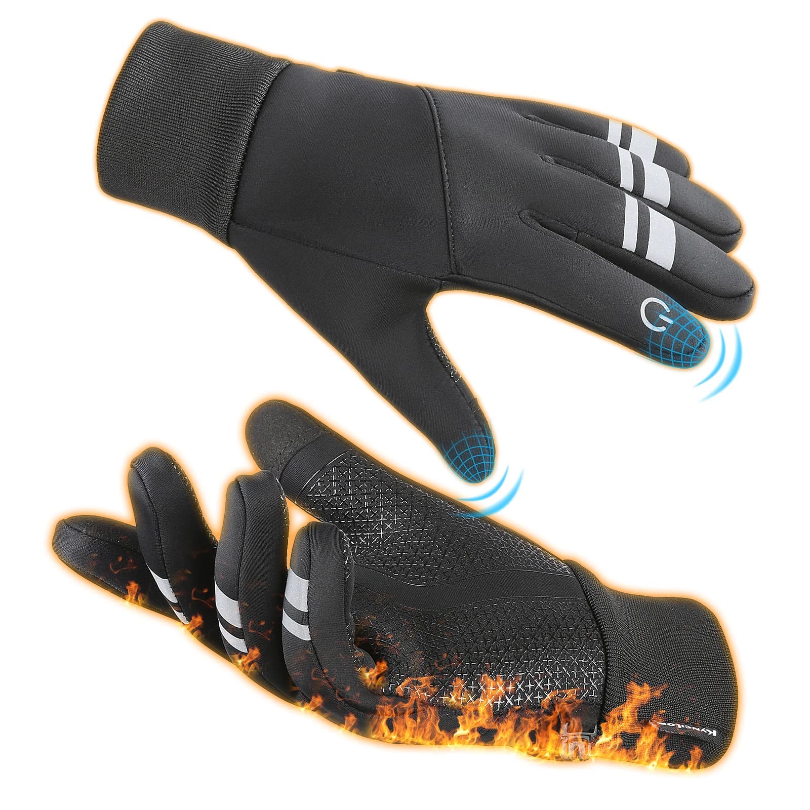 Men's Winter Cycling Gloves Touch Screen Sports Gloves Waterproof Windproof Bicycle Gloves Ski Riding Gloves for Hot Motorcycles