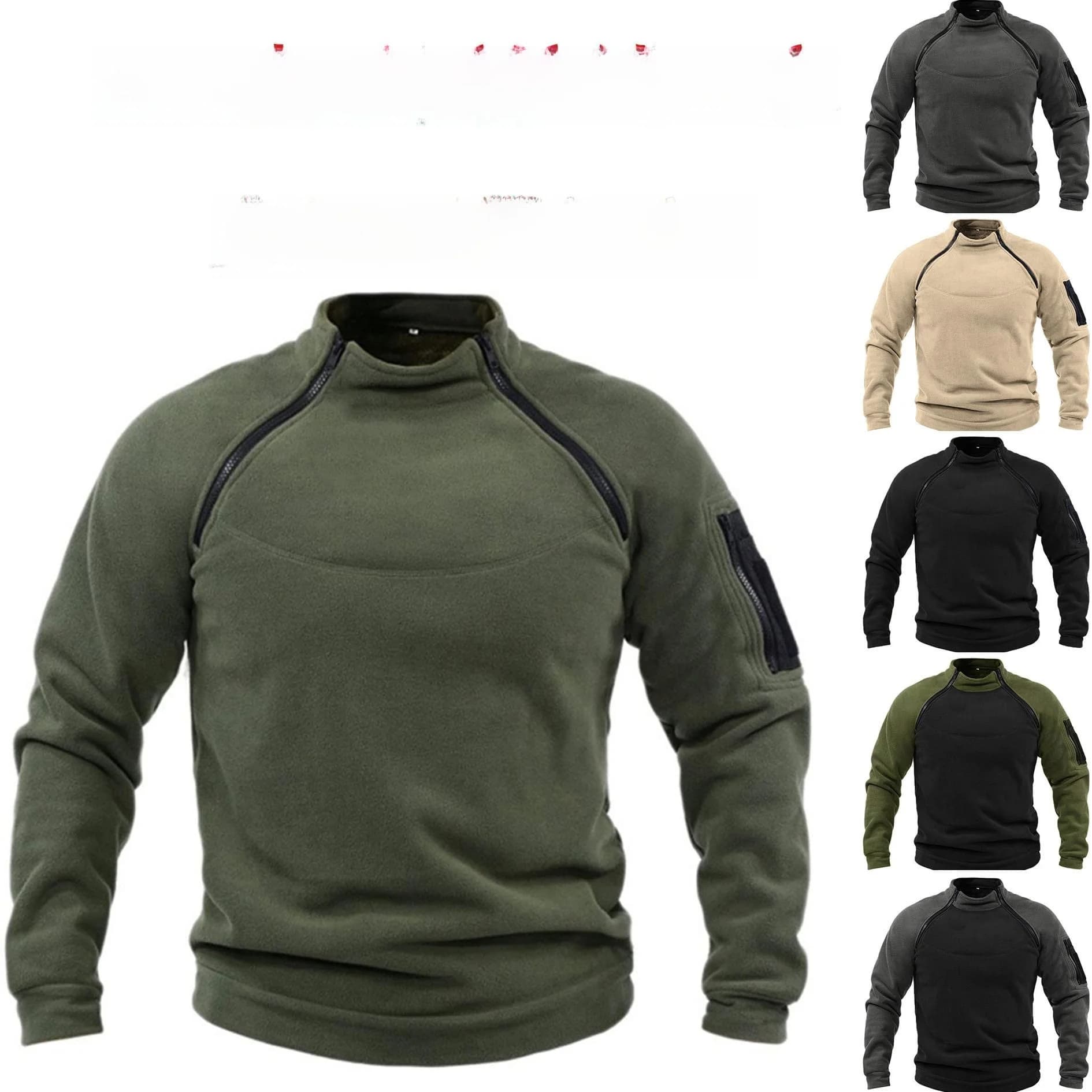 Men's Stand up Collar Sweatshirt Outdoor Warmth FCE Casual Comfortable Fit Hoodie Unisex Sporty Style Color Block Design