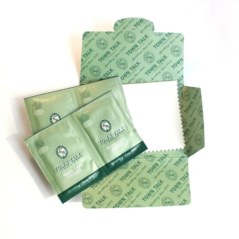 Town Talk Portable Pearl Care Kit Wallet Professional Cleaning Tissues & Microfiber Cloth Restore Luster Jewelry Maintenance