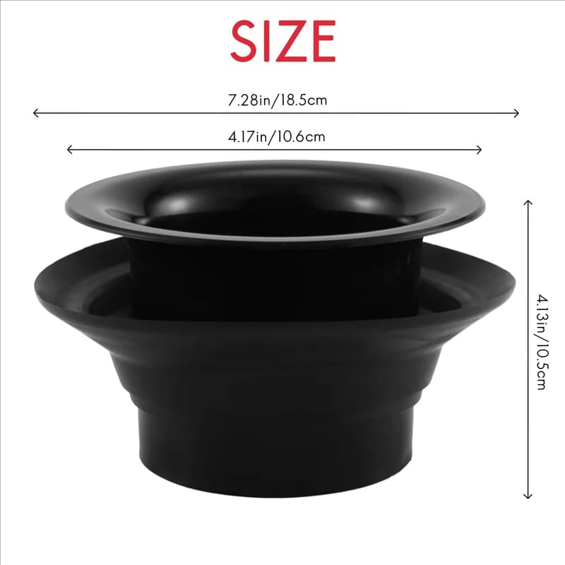 SLQZT Bass Drum Enhancer ABS Rubber Bass Drum Kick Enhancer with Black Port Hole Protector,Mic Hole Drum Head,Black