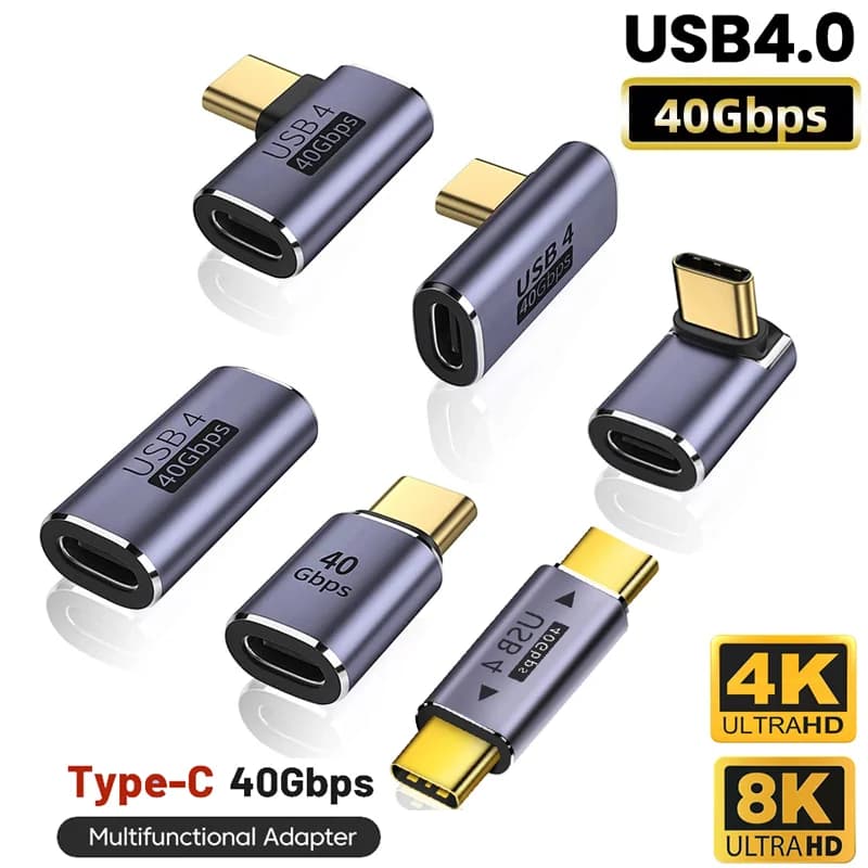 TYPE C Plug OTG 4K Data Transfer 100W 40Gbps Ultra Fast Charging USB C USB3.1 Support Extension Adapter 8K