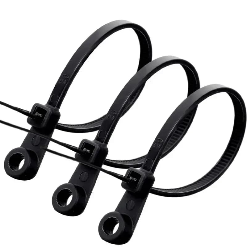 Fascette stringicavo riutilizzabili in nylon con foro per vite, fascette autobloccanti per cavi, cinghie di fissaggio, organizer per ufficio