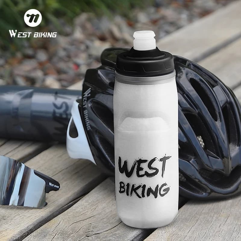 Borraccia per Bicicletta WEST BIKING 620ml, 3 Strati Isolanti, Mantiene Freddo e Isolato, Bottiglia d'Acqua per Ciclismo Antigoccia, Portatile, Sportiva