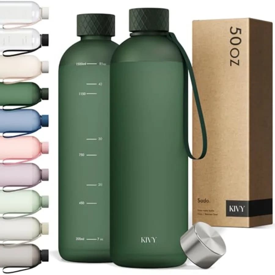 Borraccia grande [leggera e infrangibile] adatta a zaini e portabicchieri per viaggi, sport, scuola - Borraccia extra large