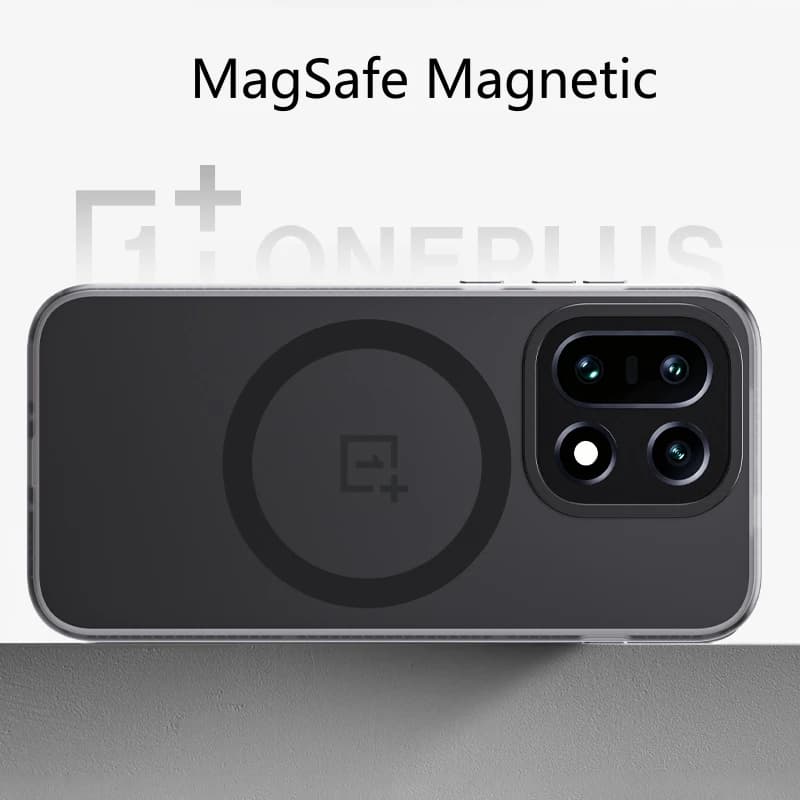 Per OnePlus 15 Per Magsafe Custodia magnetica per One Plus 15 5G 1 + 15 Pelle di lusso Feel Opaco Trasparente Fotocamera Paraurti protettivo