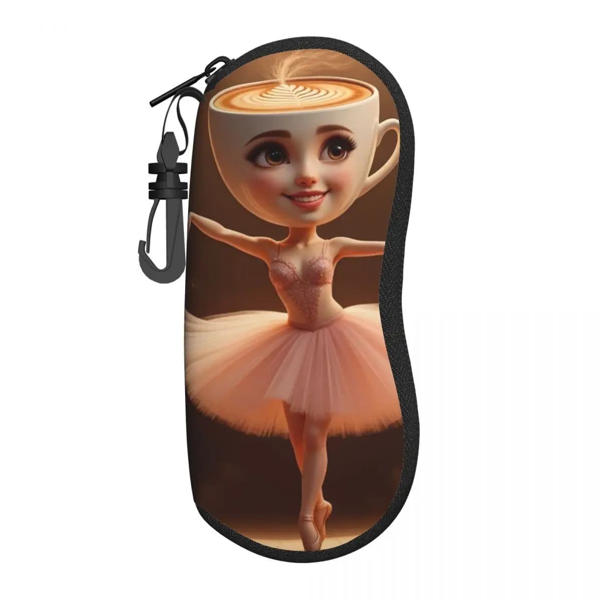 Ballerina Cappucina Italian Brainrot Meme Custodia per occhiali Accessori da viaggio Scatola portaoggetti per occhiali da sole Contenitore per occhiali regalo