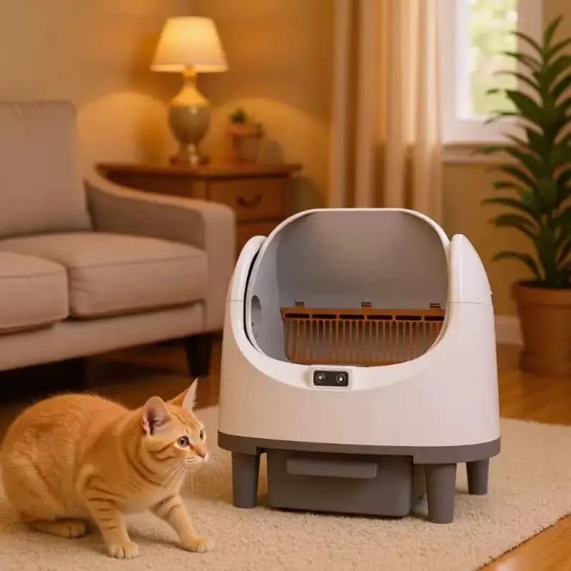 Intelligent Cat Litter Box Automatic Cleaning Deodorization and Splash Prevention 68L Large Space Poop Shovel Machine Cat Toilet