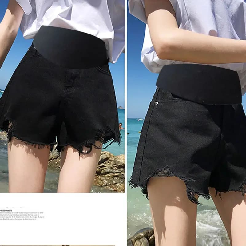 Nuovi vestiti estivi per donne incinte pantaloncini jeans strappati pantaloncini estivi per donne incinte pantaloncini larghi pantaloni premaman per la mamma