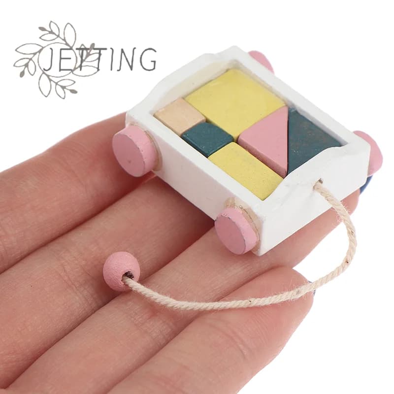 (SMTGDP11) Miniatura di casa delle bambole, auto in legno, giocattoli, accessori per bambole