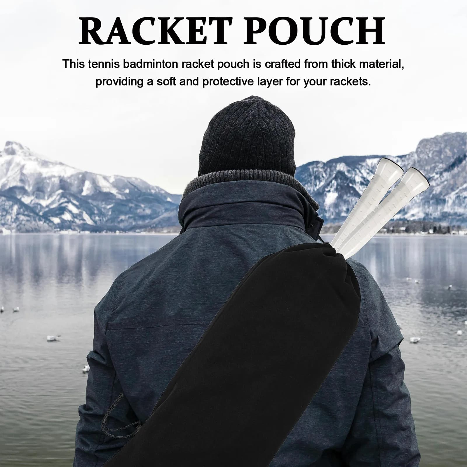 Borsa per Racchetta Impermeabile con Tracolla, Design Spazioso per Protezione Attrezzatura Tennis e Badminton