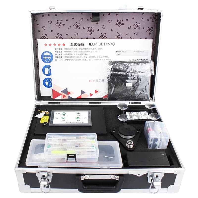 Car glass repair tool kit, one-button suction and pressure, innovative E8 fully automatic windshield repair machine