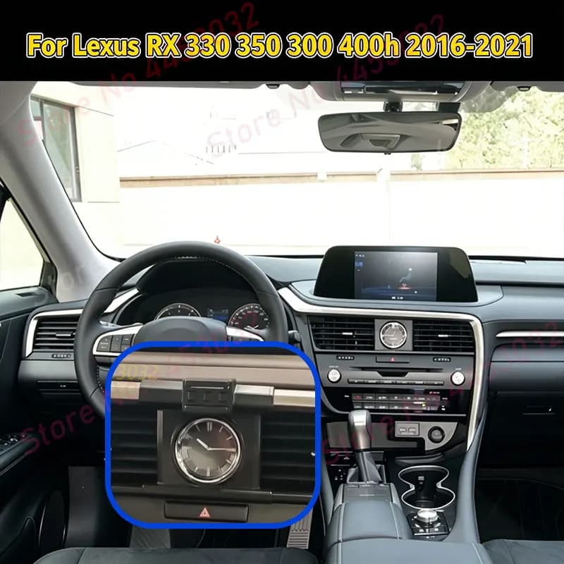 Rotatable Car Phone Holder For Lexus RX 330 350 400h 2016-2021 Press Clamp Phone Mount with Air Vent Base Stable Quiet Bracket