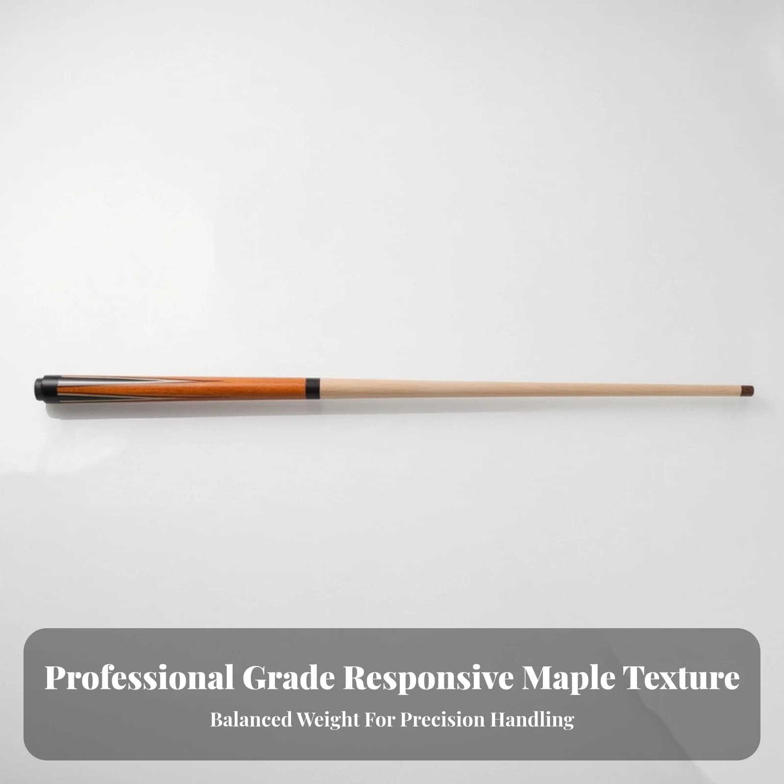 Billiard Cue with 1/2 Split Competitive Maple Billiard Cue Stiff for Pool Players, Practice Sessions