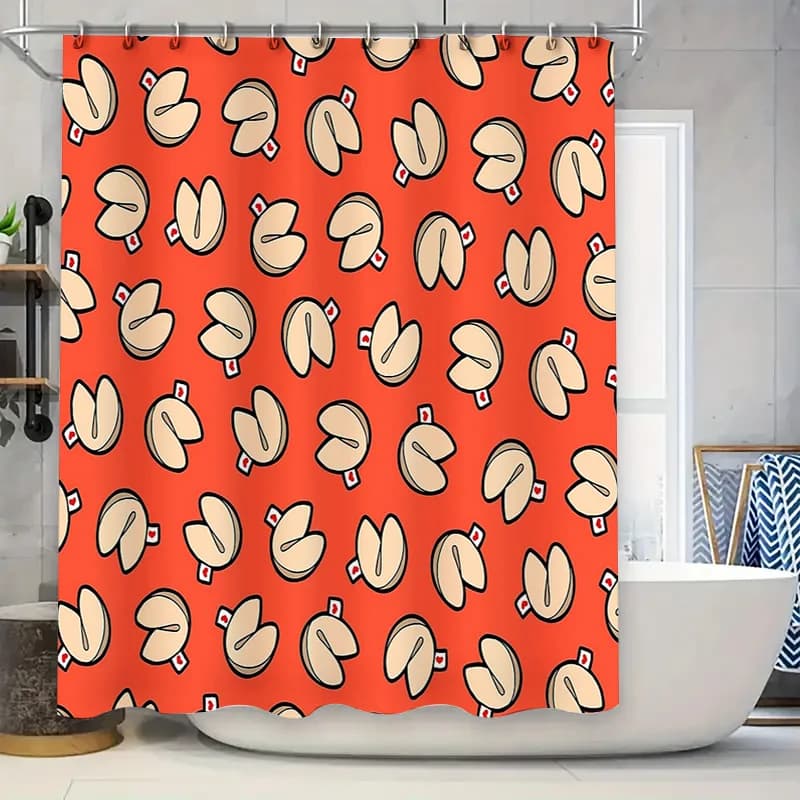 Cibo cinese Tenda da doccia Noodle Ramen Cucina giapponese Decorazioni per il bagno Lavabile Impermeabile Decorazioni per la casa Regalo a tema cucina
