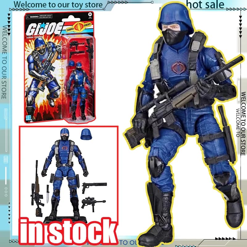 Disponibile Hasbro G.I. Joe Classified Series Retro Snake Eyes Cardback Cobra Trooper Action Figure Bulk Model Toys Gifts