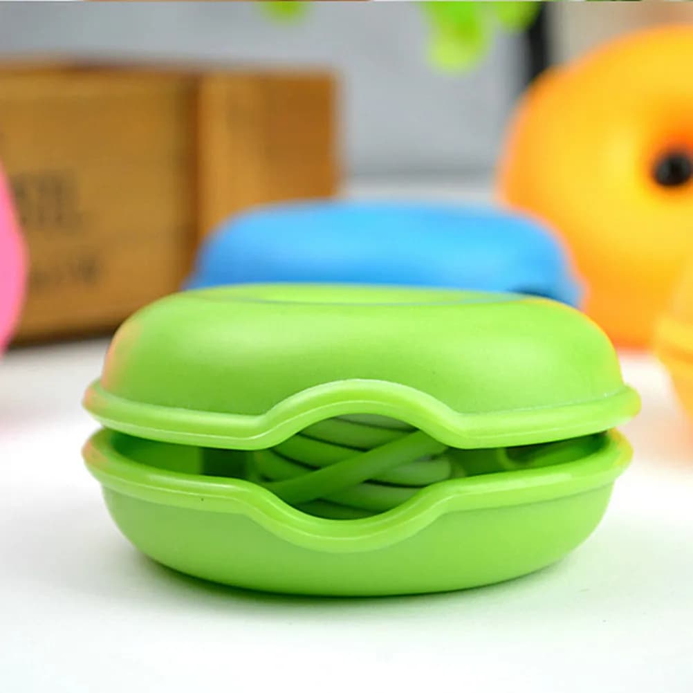 Set di 3 Organizzatori Pieghevoli per Cavi, Stile Tartaruga, Portacavi Portatile per Auricolari, Cuffie e Laptop