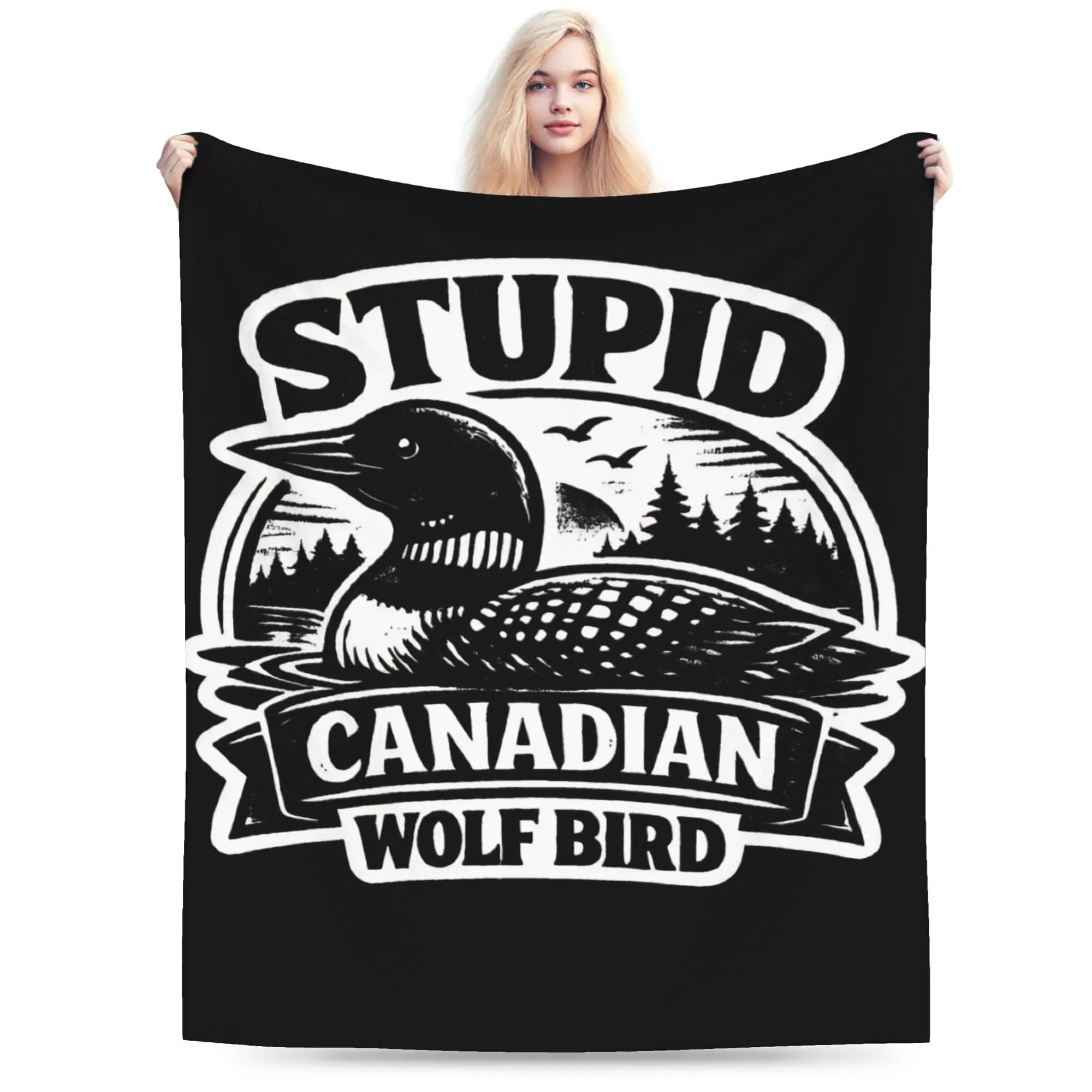 Coperte con citazioni di Wolf Bird dal libro 'Heated Rivalry Stupid Canadian', calde e accoglienti per l'inverno, per adulti, per divano, letto e come copriletto