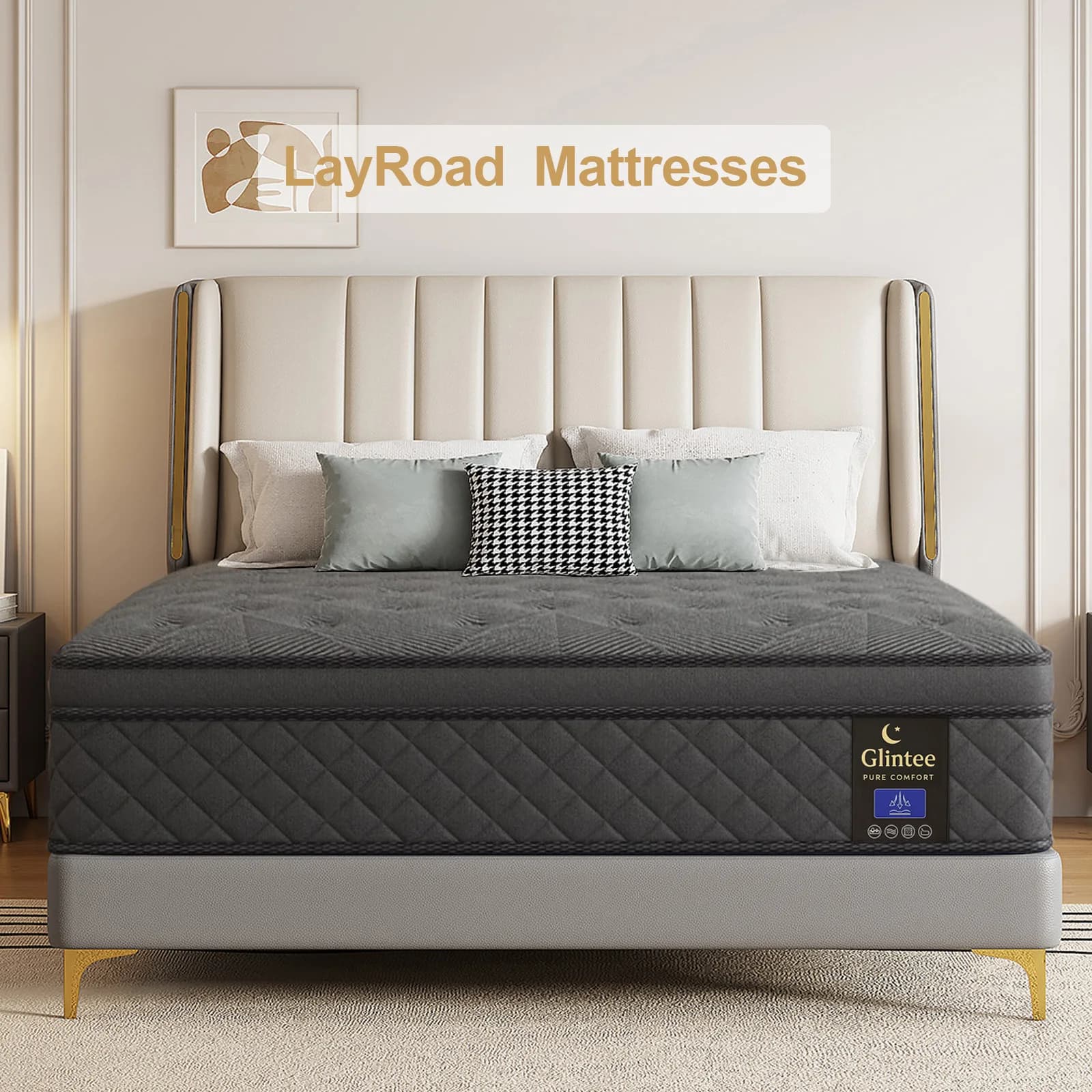 12/14 Inch Twin Full Queen King Size Medium Firm Gel Infused Memory Foam Mattress In A Box, Vacuum Compressed Roll Up Bed Mattress CertiPUR-US Certified Breathable Foam with Motion Isolation & Lumbar Support for Pressure Relief Bedroom Guest Room Use