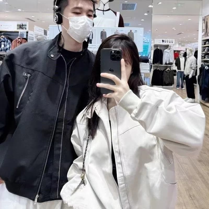 Giacca Baseball Oversize Autunno Inverno Unisex Stile Americano Design Unico Cappotto Maglione per Uomini e Donne fino a 250 Libbre
