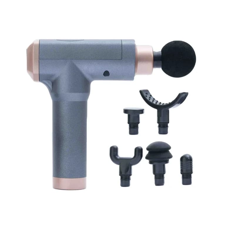 Rechargeable Massage Gun for Muscles with 6 Heads, Vibration Massage and Pressure Lift, Muscular Fascist Gun