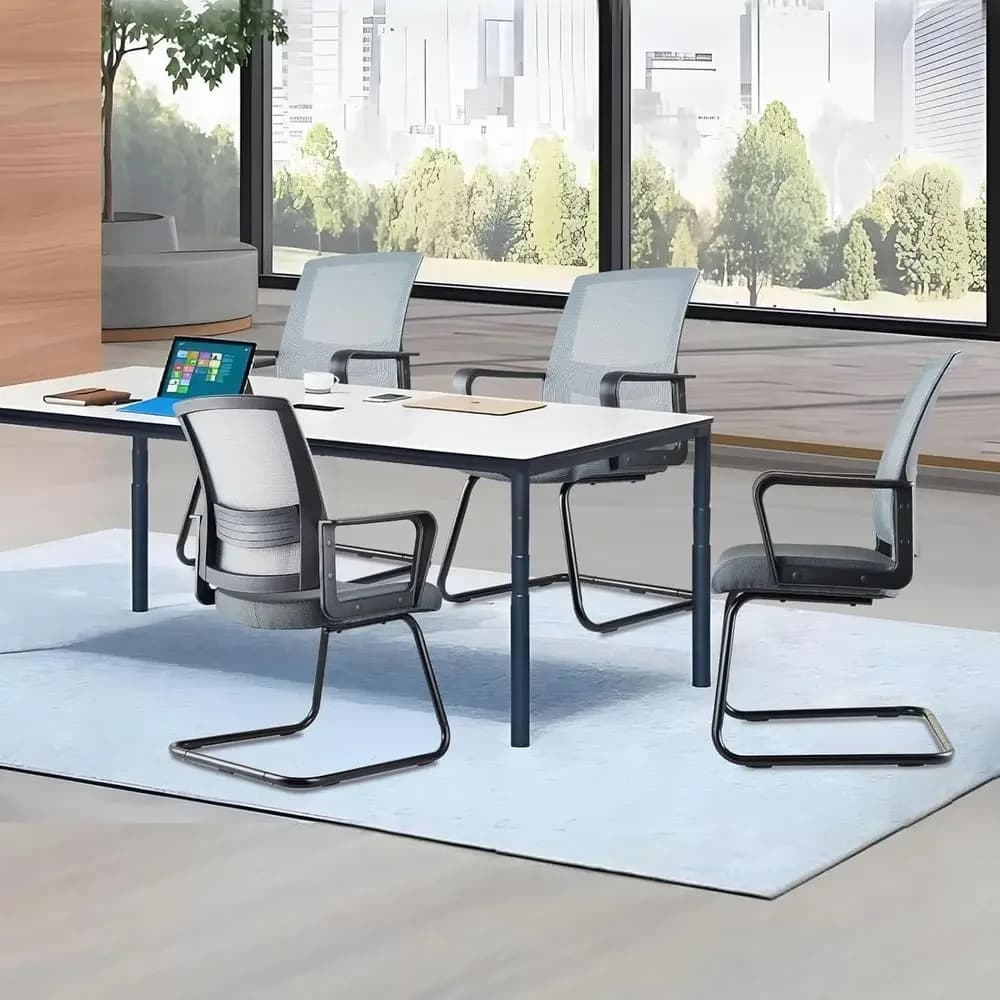 Mesh Back Ergonomic Conference Chairs with Lumbar Support, Black and Grey Options
