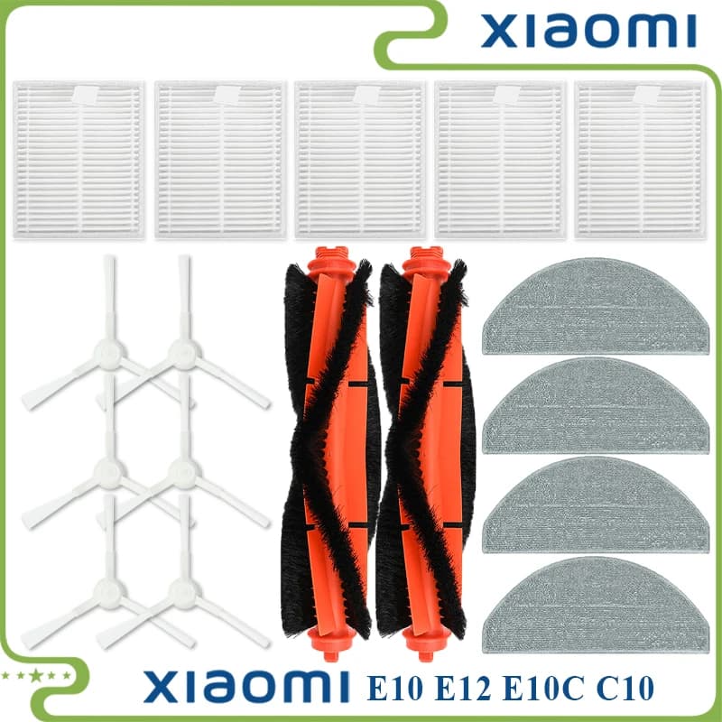 Per Xiaomi Robot Aspirapolvere E10 E10CE12 E10C C103 Norma Mijia 3C Plus / 3C Pro Pezzi di ricambio Accessori Spazzola laterale principale Filtro Mop