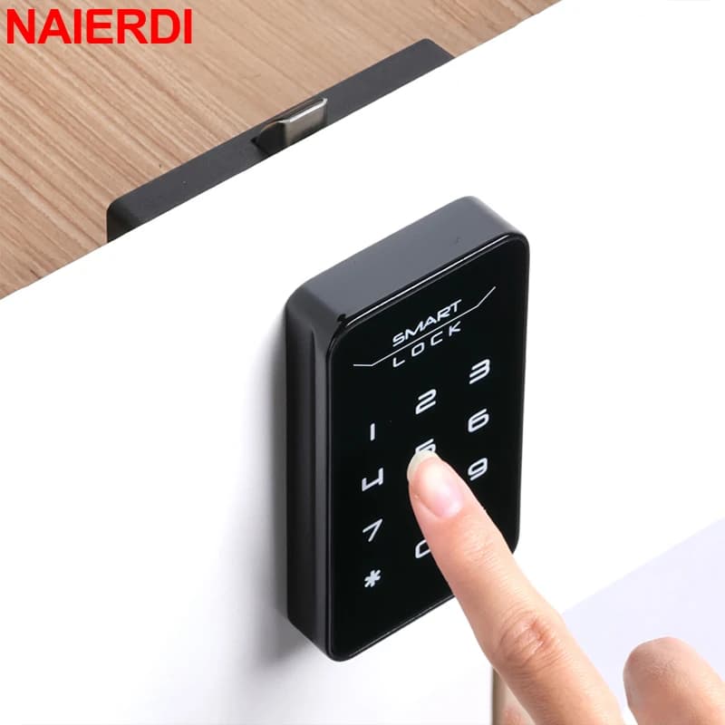 Serrature Elettroniche per Armadietti NAIERDI, Serratura Digitale per Cassetti, Serratura di Sicurezza a Combinazione per Porte, Serratura Senza Chiave per Armadietti