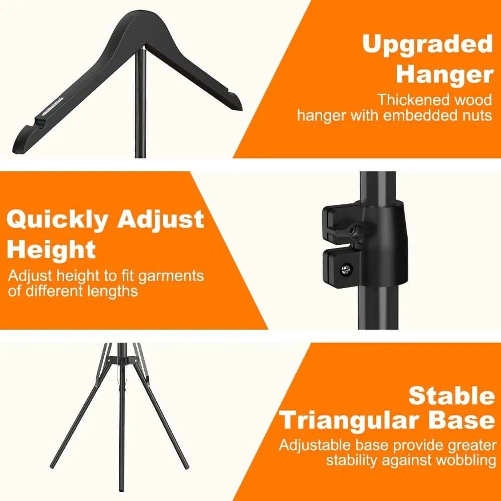 Adjustable Shirt Display Stand Foldable Mannequin Torso Garment Rack Stable 32-63 Inch Clothes Steamer Stand For Vendors Display