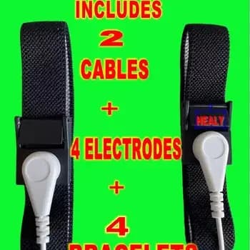 HEALY Frequency Compatible Wrist Bracelets Wrist Strap Cuff + Cables + Electrode pads